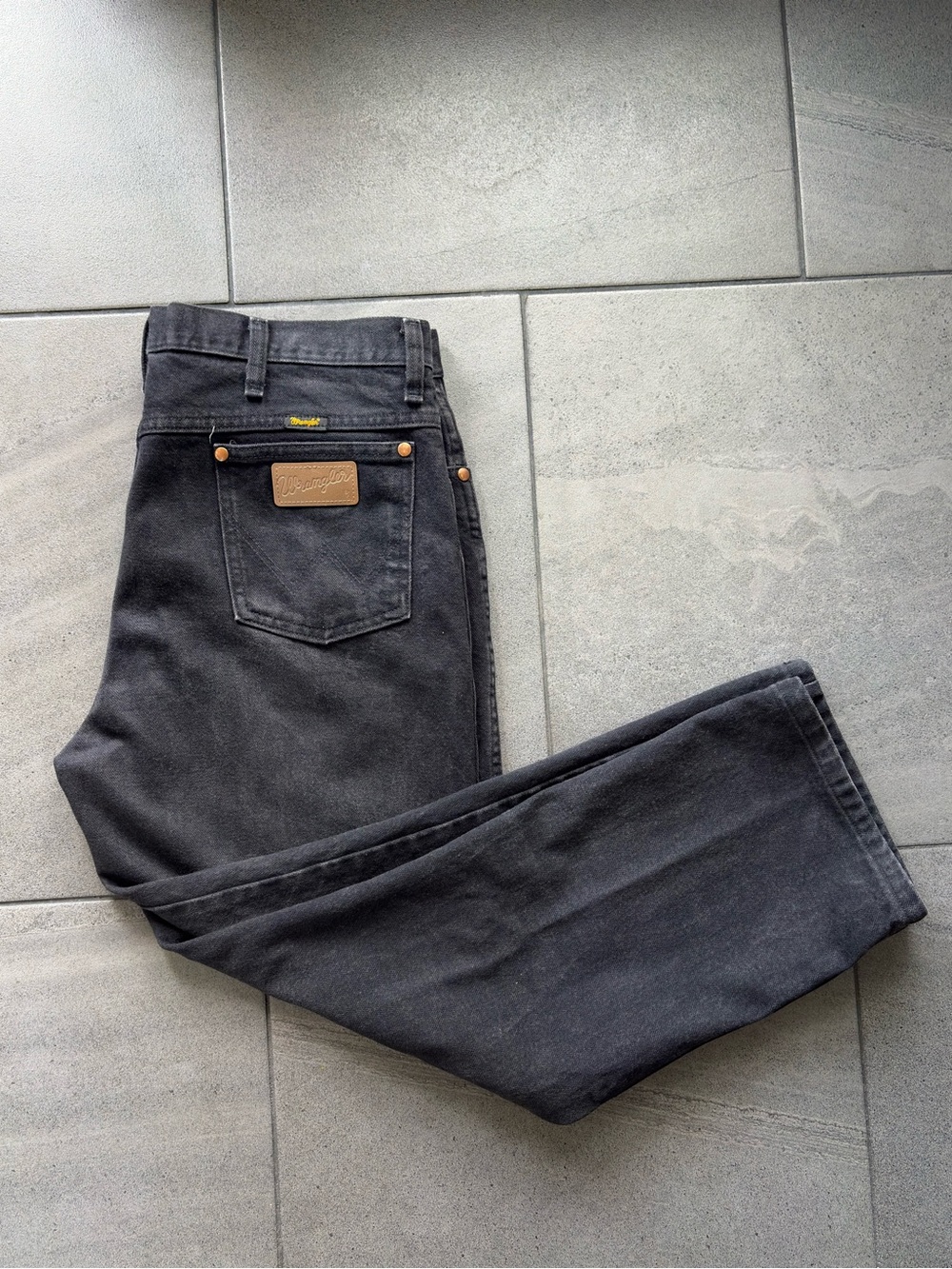 Wrangler 936WBK Cowboy Cut Black Denim Jeans Men’s 36x30 Slim Straight